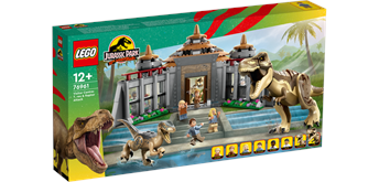 LEGO® Jurassic 76961 Angriff des T. rex und des Raptors aufs Besucherzentrum