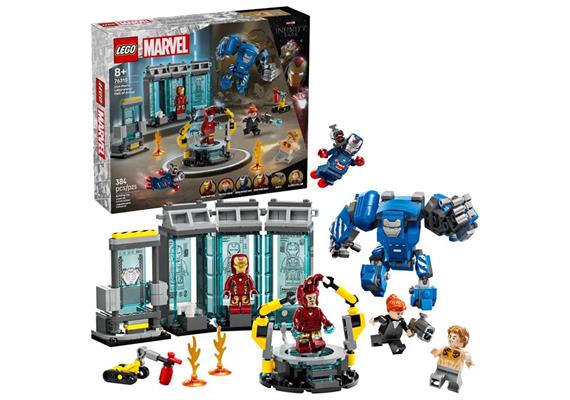 LEGO® Marvel Super Heroes™ 76315 Iron Mans Labor: Halle der Rüstungen