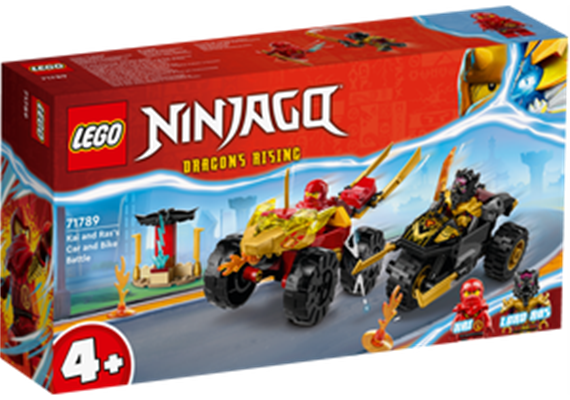 LEGO® Ninjago 71789 Verfolgungsjagd mit Kais Flitzer und Ras' Motorrad