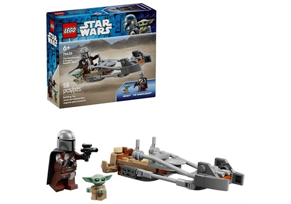 LEGO® Star Wars 75436 Der Mandalorianer und Grogu auf ihrem Speeder Bike™