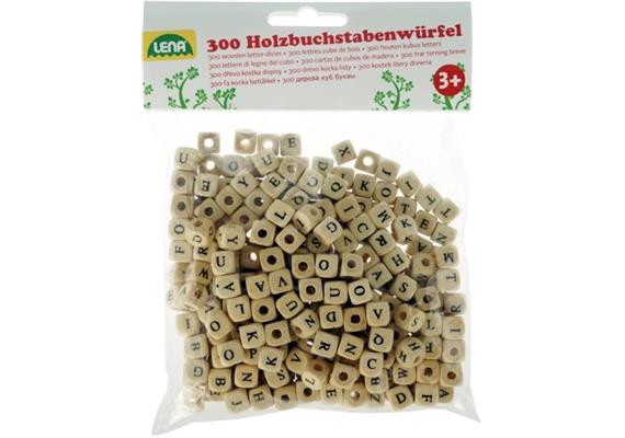 Lena Holz-Buchstabenwürfelperlen 300-teilig