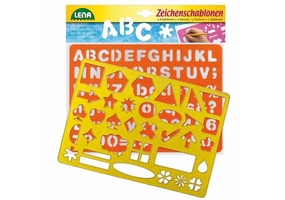 Lena Zeichen Schablonen Alphabet Zahlen + Zeichen