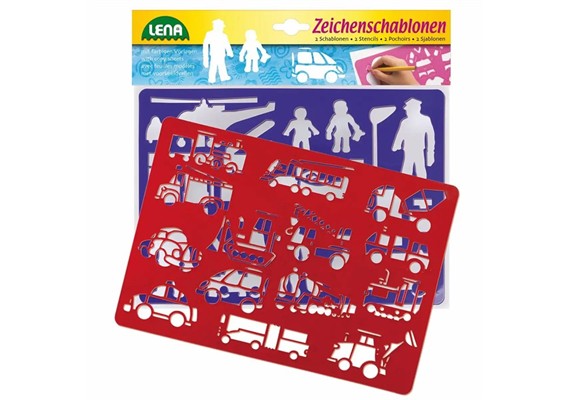 Lena Zeichen Schablonen Fahrzeuge + Menschen