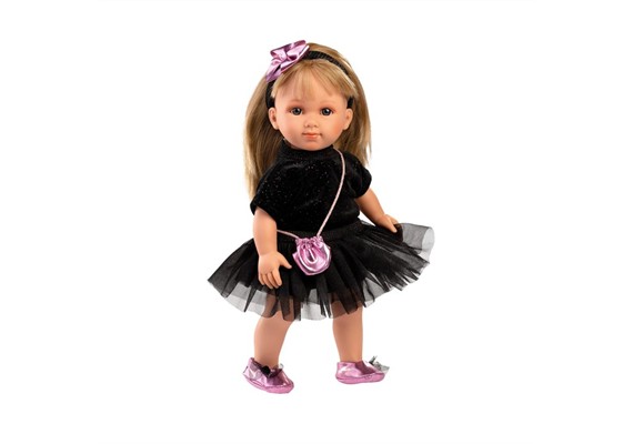 Llorens Puppe Lucy mit Glitzerkleid schwarz 35 cm