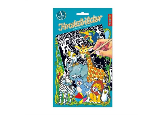 Lutz Mauder 10245 Kratzbilder 4 Stück - Wildtiere