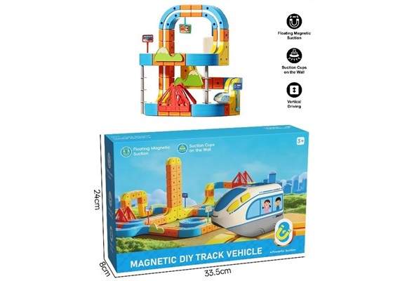 Magnetische 3D Eisenbahn Set 100-teilig