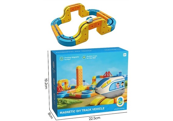 Magnetische 3D Eisenbahn Set 75-teilig