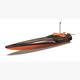 Maisto RC Speed Boat ohne Batterien, orange/schwarz