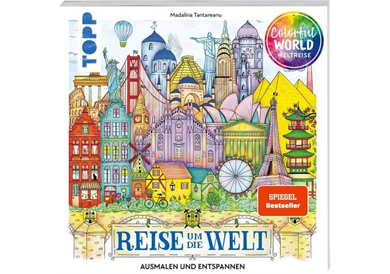 Malbuch Colorful World - Reise um Welt
