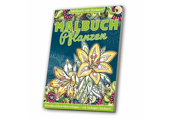 Malbuch Pflanzen mit Stickern