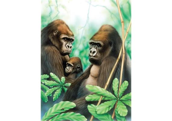 Malen nach Zahlen Junior - Gorillas - 33 x 24 cm