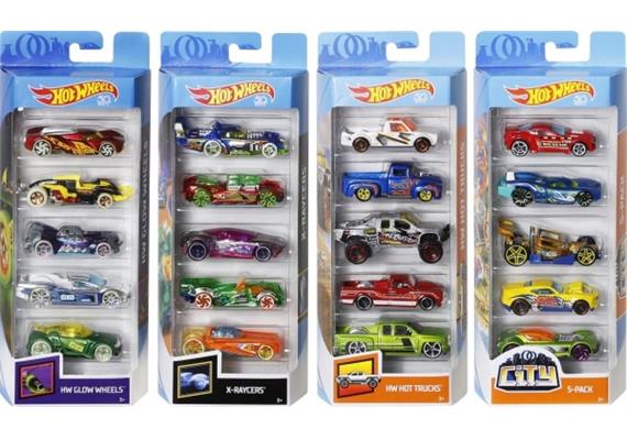 Mattel Hot Wheels 5-er Geschenkset, sortiert