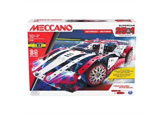 Meccano 25 Multimodell Supercar rot/blau