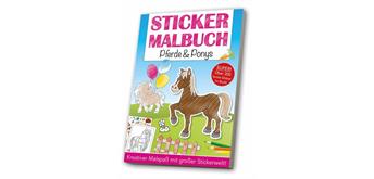 Media - Mal und Stickerbuch A4 Pferde und Ponys