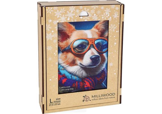 Milliwood Puzzle Holz L Colin Corgi Dog 316 Teile