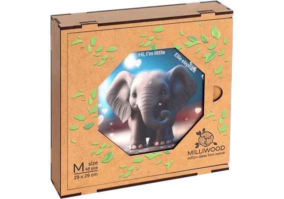 Milliwood Puzzle Holz M Ellie Elephant 46 Teile
