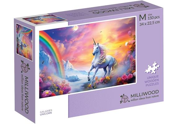 Milliwood Puzzle Holz M Unicorn 150 Teile