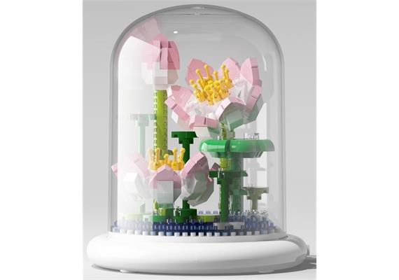 Mini Building Block Puzzle Blumen mit LED