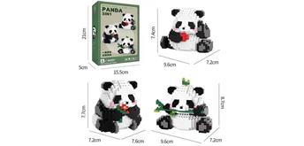 Mini Building Block Puzzle Panda 3 in 1