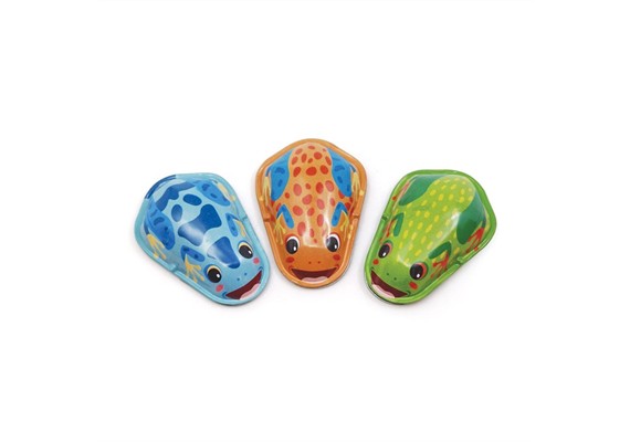 Mini Retro Tin Clickers - Frösche 1 Stück assortiert