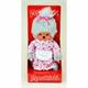 Monchhichi Plüschfigur Grossmutter mit Kleid grau 20 cm