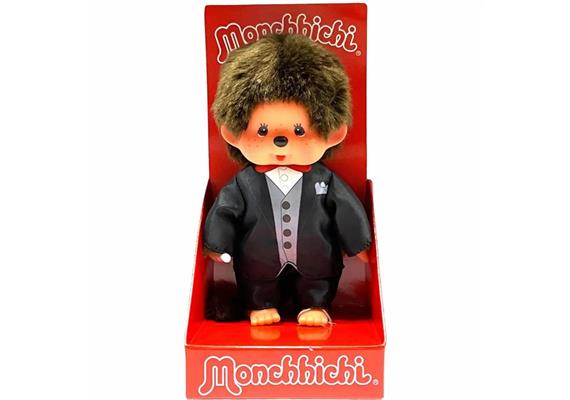 Monchhichi Plüschfigur Junge Bräutigam schwarz/braun 20 cm