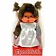 Monchhichi Plüschfigur Mädchen Braut weiss/braun 20 cm