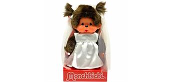 Monchhichi Plüschfigur Mädchen Braut weiss/braun 20 cm