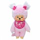 Monchhichi Plüschfigur Mädchen Kirschblüte mit Latz pink 20 cm