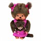 Monchhichi Plüschfigur Mutter mit Kind lila/ braun 20 cm