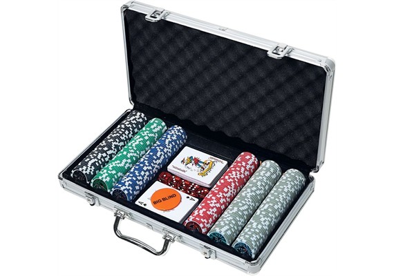 Natural Games Poker-Set im Aluminiumkoffer, 300 Chips