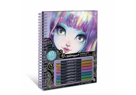 Nebulous Stars Malbuch mit schwarzen Seiten