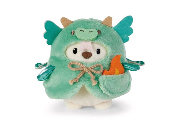 Nici Kuscheltier mymochi Eisbär Snono mit Flamme und Drachenkostüm