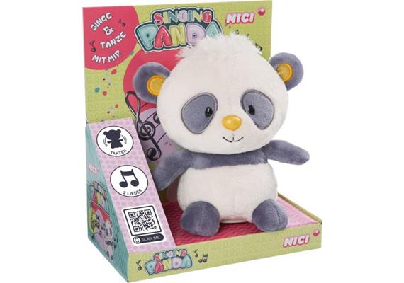 NICI Kuscheltier Singing Panda mit Sing- und Tanzfunktion