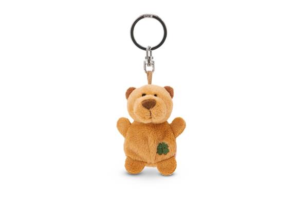 Nici Schlüsselanhänger Bär beige mit Kleeblatt 5 cm