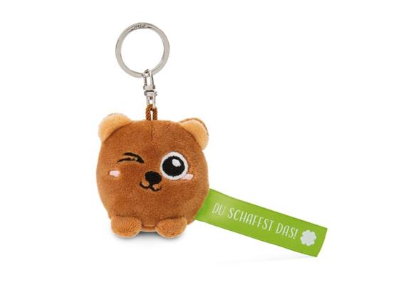 Nici Schlüsselanhänger Bär Du schaffst das! grün 5 cm