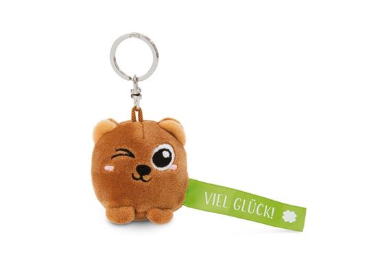 Nici Schlüsselanhänger Bär Viel Glück! grün 5 cm