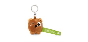 Nici Schlüsselanhänger Bär Viel Glück! grün 5 cm
