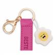 Nici Schlüsselanhänger Beste Oma Kunstlederband mit Blume pink 10 cm | Bild 3
