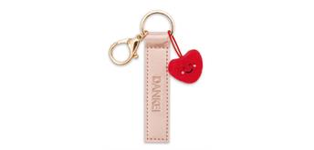 Nici Schlüsselanhänger Danke! Kunstlederband mit Herz roségold 10 cm