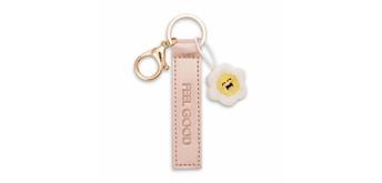Nici Schlüsselanhänger Feel good Kunstlederband mit Blume roségold 10 cm