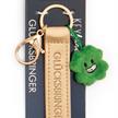 Nici Schlüsselanhänger Glücksbringer Kunstlederband mit Kleeblatt gold 10 cm | Bild 4