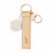 Nici Schlüsselanhänger Happiness Kunstlederband mit Blume gold 10 cm | Bild 2