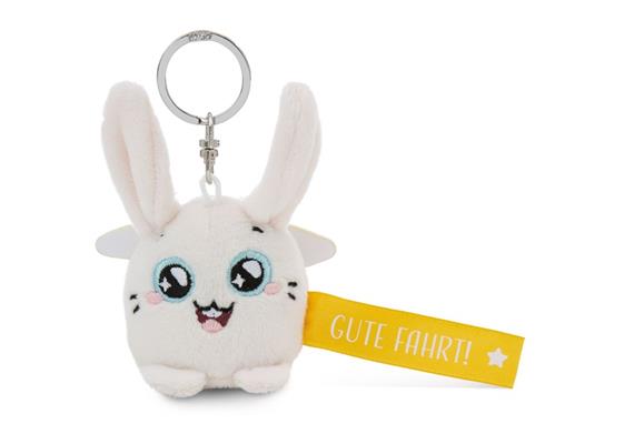 Nici Schlüsselanhänger Hase Gute Fahrt! gelb 5 cm