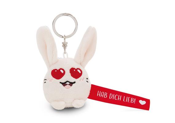 Nici Schlüsselanhänger Hase Hab dich lieb! rot 5 cm