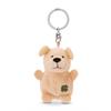 Nici Schlüsselanhänger Hund beige mit Kleeblatt 5 cm