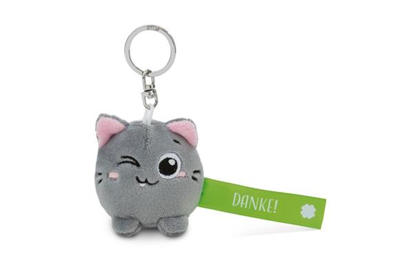 Nici Schlüsselanhänger Katze Danke! grün 5 cm