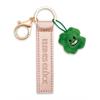 Nici Schlüsselanhänger Kleines Glück Kunstlederband mit Kleeblatt roségold 10 cm