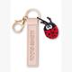 Nici Schlüsselanhänger Kleines Glück! Kunstlederband mit Marienkäfer roségold 10 cm