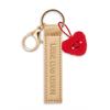 Nici Schlüsselanhänger Liebe das Leben Kunstlederband mit Herz gold 10 cm